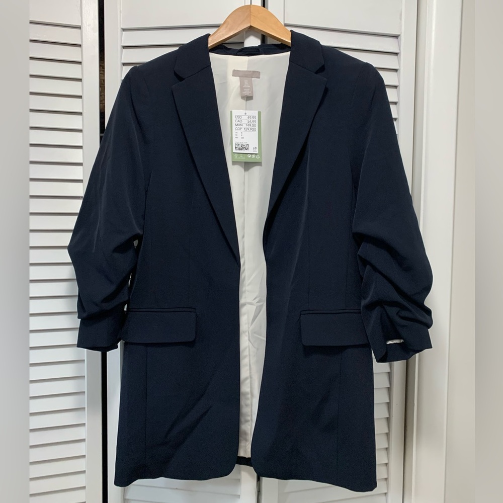 H&M Navy blue oversized blazer